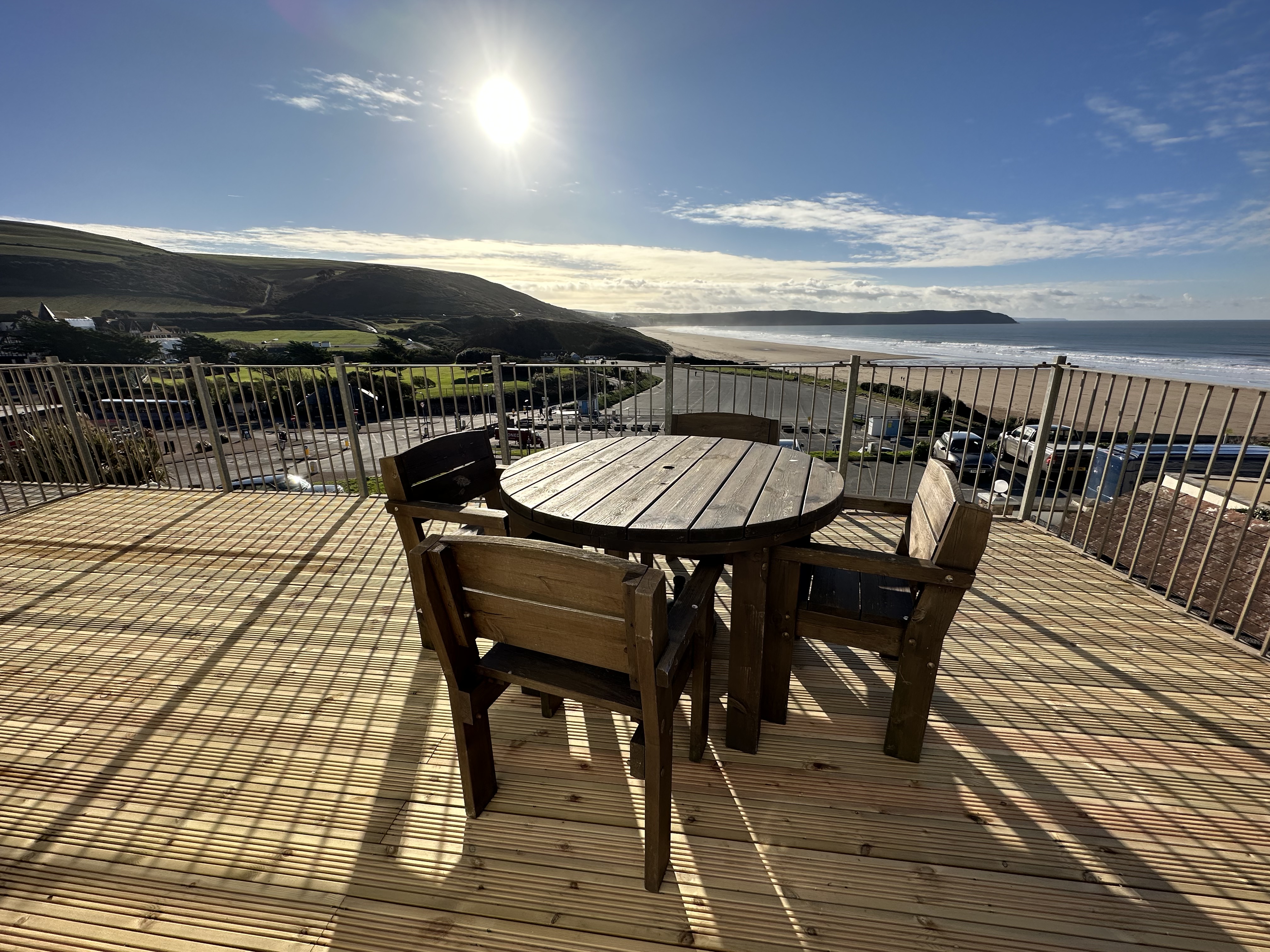 View from apartment terrace over Southover Beach