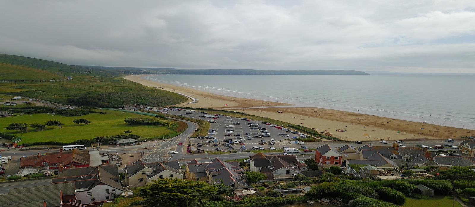 Woolacome drone view
