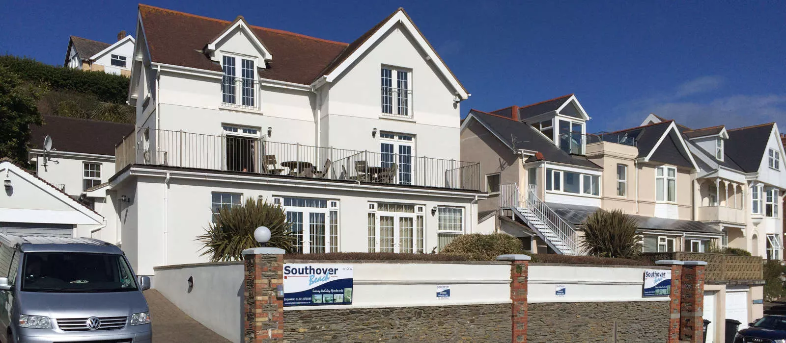 Beach property front view